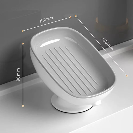 Super Suction Cup Soap Holder with Drainage - Bathroom Kitchen