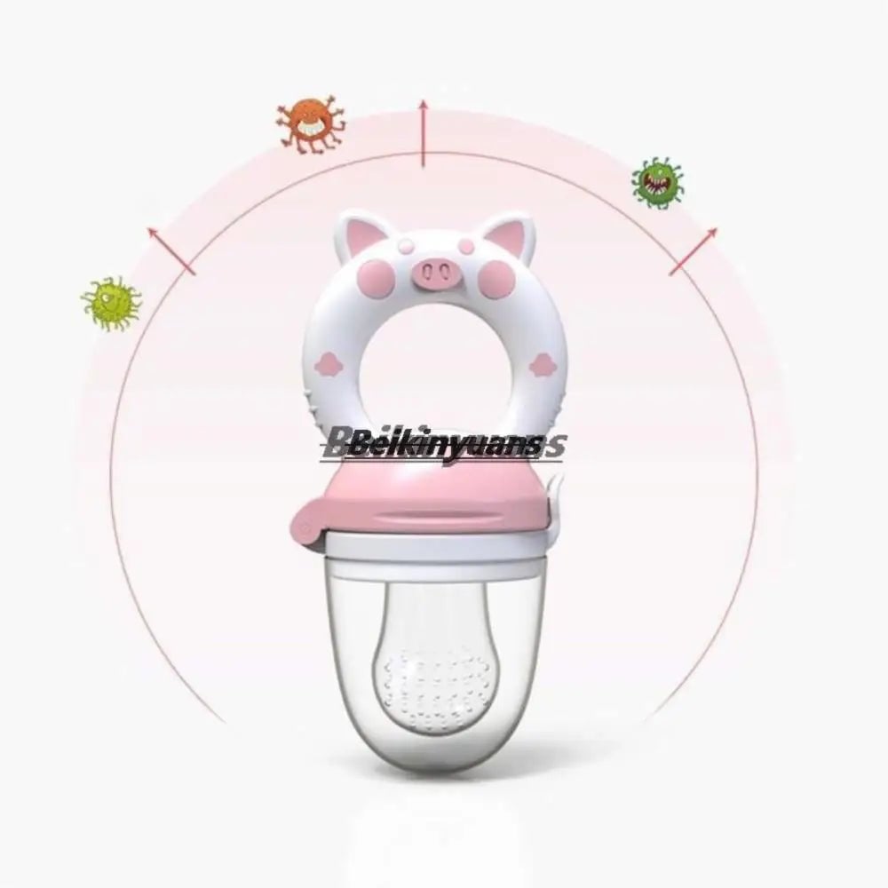 Silicone Baby Teething Pacifier Fruit Vegetable Bite Bag Molar Stick