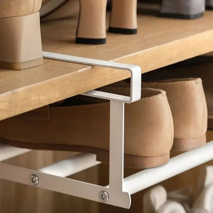 Under-Shelf Shoe Rack Organizer | Layered Space-Saving Holder