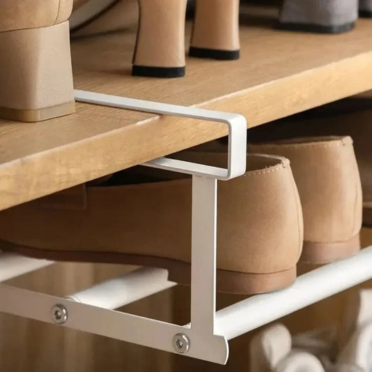 Under-Shelf Shoe Rack Organizer | Layered Space-Saving Holder