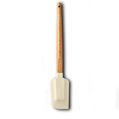 Silicone Cake Scraper Set with Wooden Handle - Baking Spatula Kit