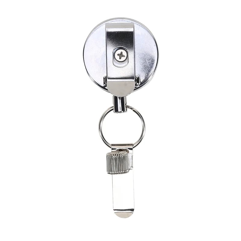 Retractable Steel Wire Pen Holder Anti-Loss Metal Clip Case 1-2pcs