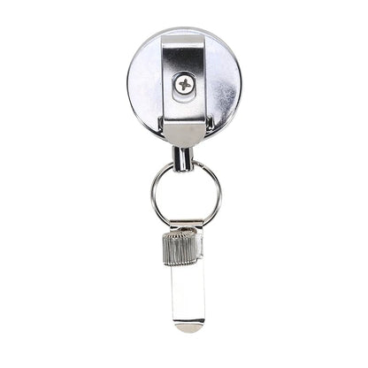 Retractable Steel Wire Pen Holder Anti-Loss Metal Clip Case 1-2pcs