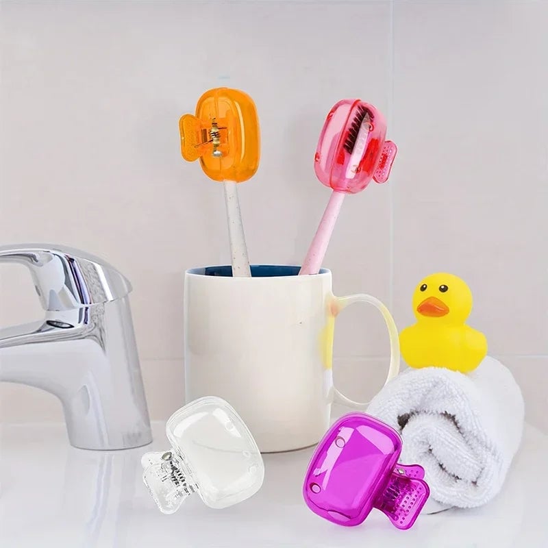4PCS Plastic Toothbrush Head Covers - Protective Travel Cases