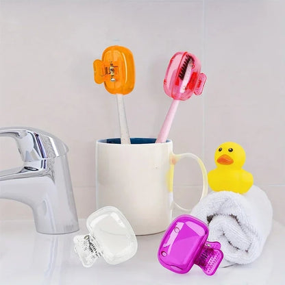 4PCS Plastic Toothbrush Head Covers - Protective Travel Cases