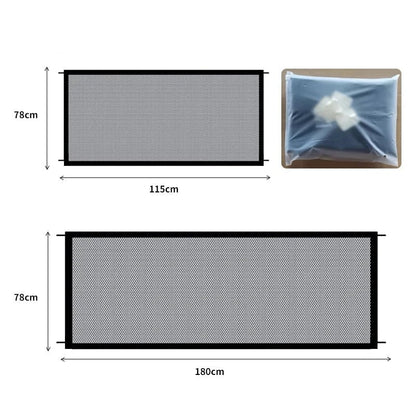 Folding Pet Safety Gate 4-Hook Breathable Mesh Dog Barrier Fence