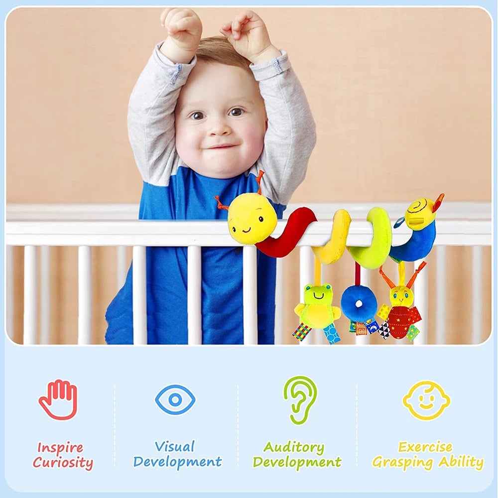Musical Spiral Baby Activity Toy - Crib Stroller Car Seat Rattle