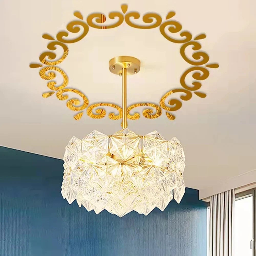 3D Acrylic Mirror Lace Wall Stickers - ECO-Friendly Decor Decals