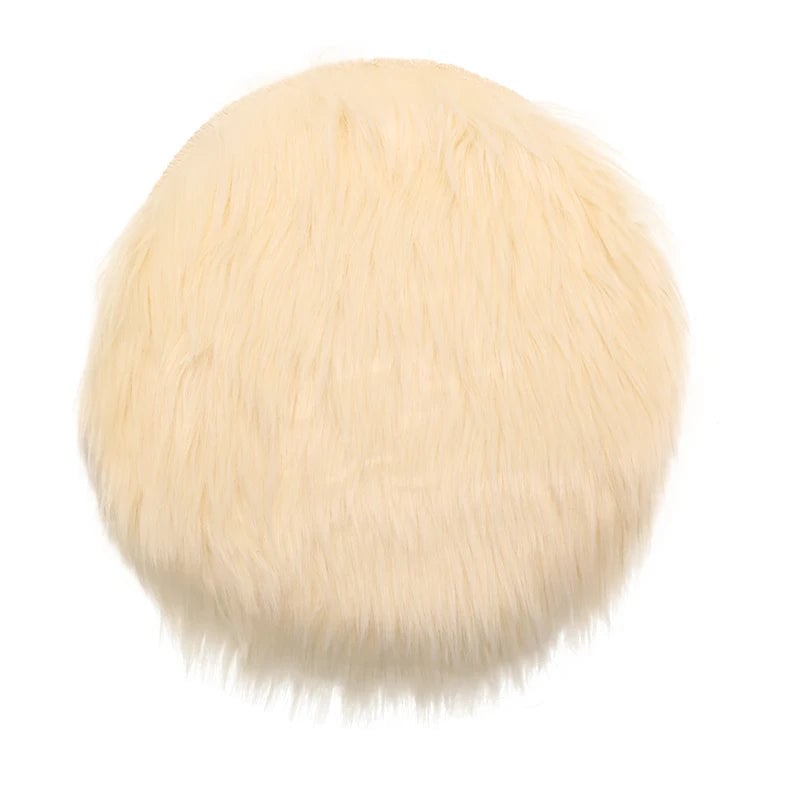 30cm Warm Wool Round Cushion Pad - Anti-Slip Dining Chair Mat