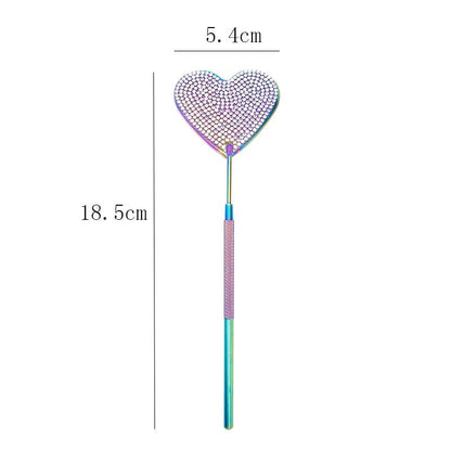 Stainless Steel Magnifying Lash Mirror - Diamond Multifunction Makeup