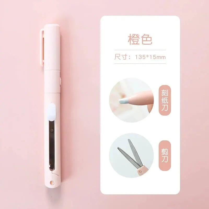 Multi-Function Folding Scissors Mini Engraving Knife Paper Trimmer
