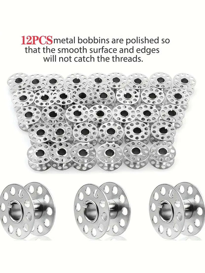 Stainless Steel Sewing Machine Bobbins Metal Pack - Universal Fit