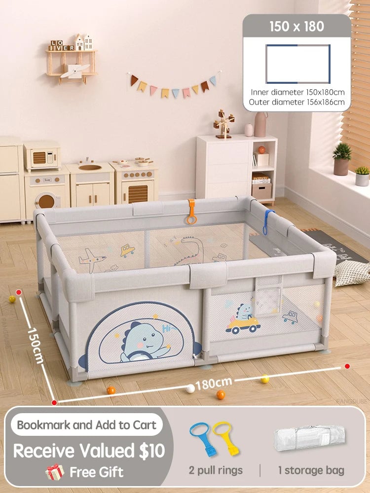Panda Baby Playpen 4 Adjustable Sizes Activity Gym Safety Fence