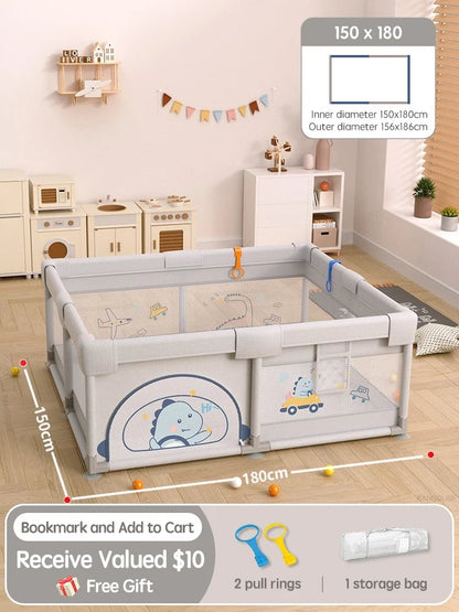 Panda Baby Playpen 4 Adjustable Sizes Activity Gym Safety Fence