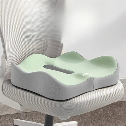 3-Zone Memory Foam Lumbar Support Cushion - Ergonomic Posture Corrector