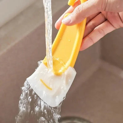 Soft Blade Kitchen Scraper Spatula - Pan Pot Dish Cleaning Tool