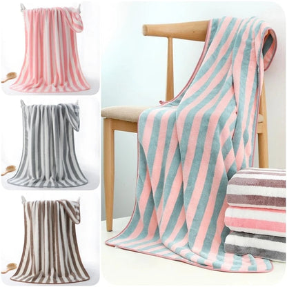 Stripe Super Soft Bath Towel 90x170cm Super Absorbent Multi-Use