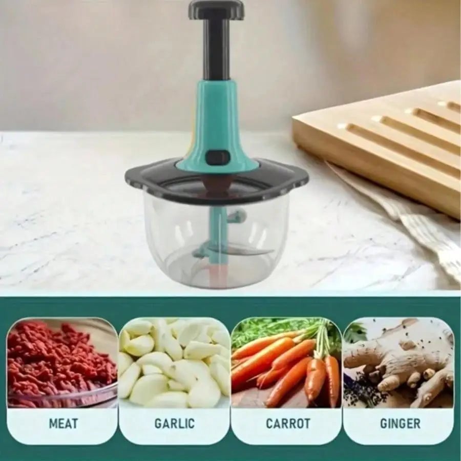 Durable Plastic Vegetable Fruit Herb Chopper - Compact Kitchen Tool