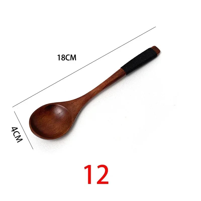 Natural Wooden Cooking Spoons - Multi-Purpose Kitchen Utensil Set