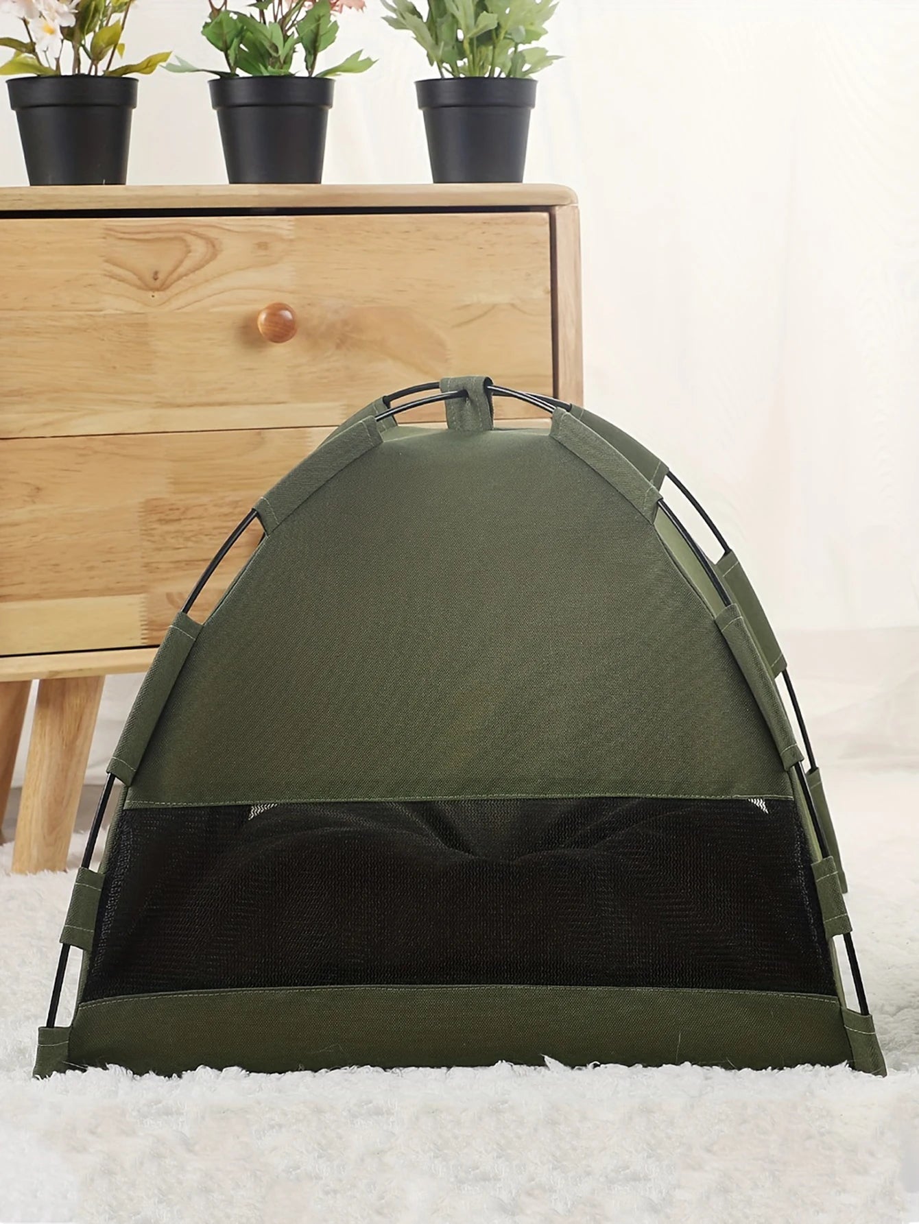 Foldable Pet Tent Bed - Enclosed Portable Dog Cat House Indoor