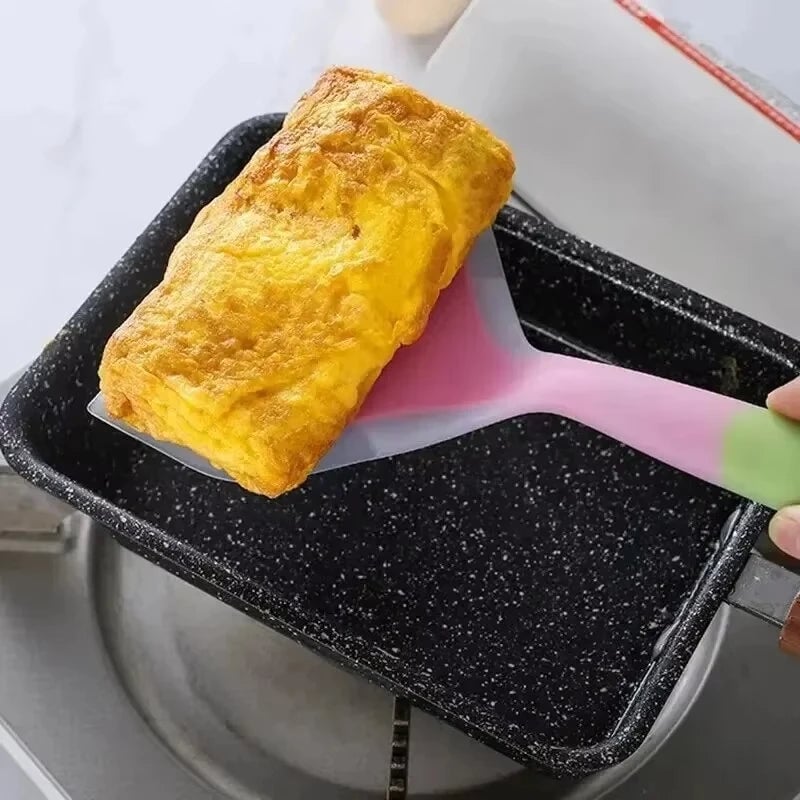 High Heat Silicone Cooking Spatula - Wide Pancake Flipper Scraper