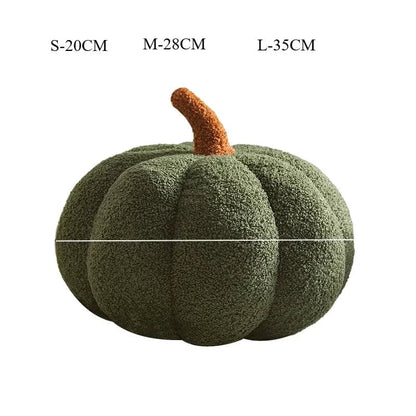 Orange Pumpkin Decorative Throw Pillow - Nordic Plush Sofa Cushion