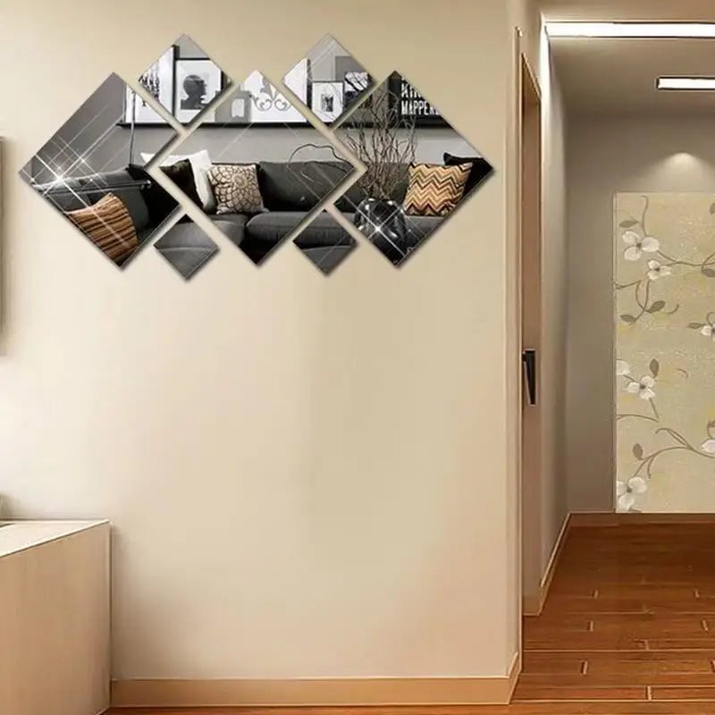3D Acrylic Mirror Wall Sticker - DIY Removable Home Decor Bedroom
