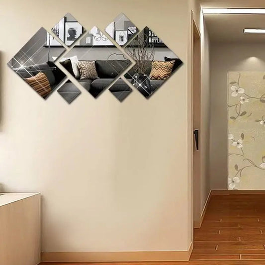 3D Acrylic Mirror Wall Sticker - DIY Removable Home Decor Bedroom