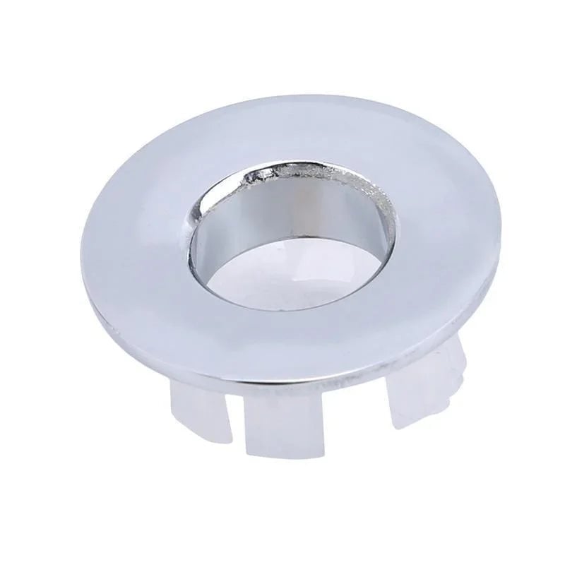Sink Overflow Cover Chrome Finish Bathroom Drain Protector 3Pcs