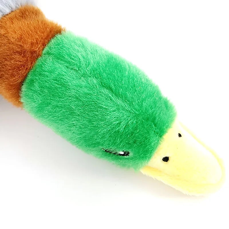 Plush Duck Squeaky Dog Chew Toy with Rope - Dental Cleaning Sound