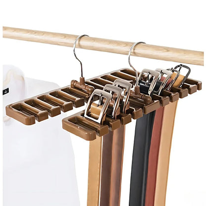 Multifunctional Hanging Belt & Tie Organizer Rack - 1-12 Pack