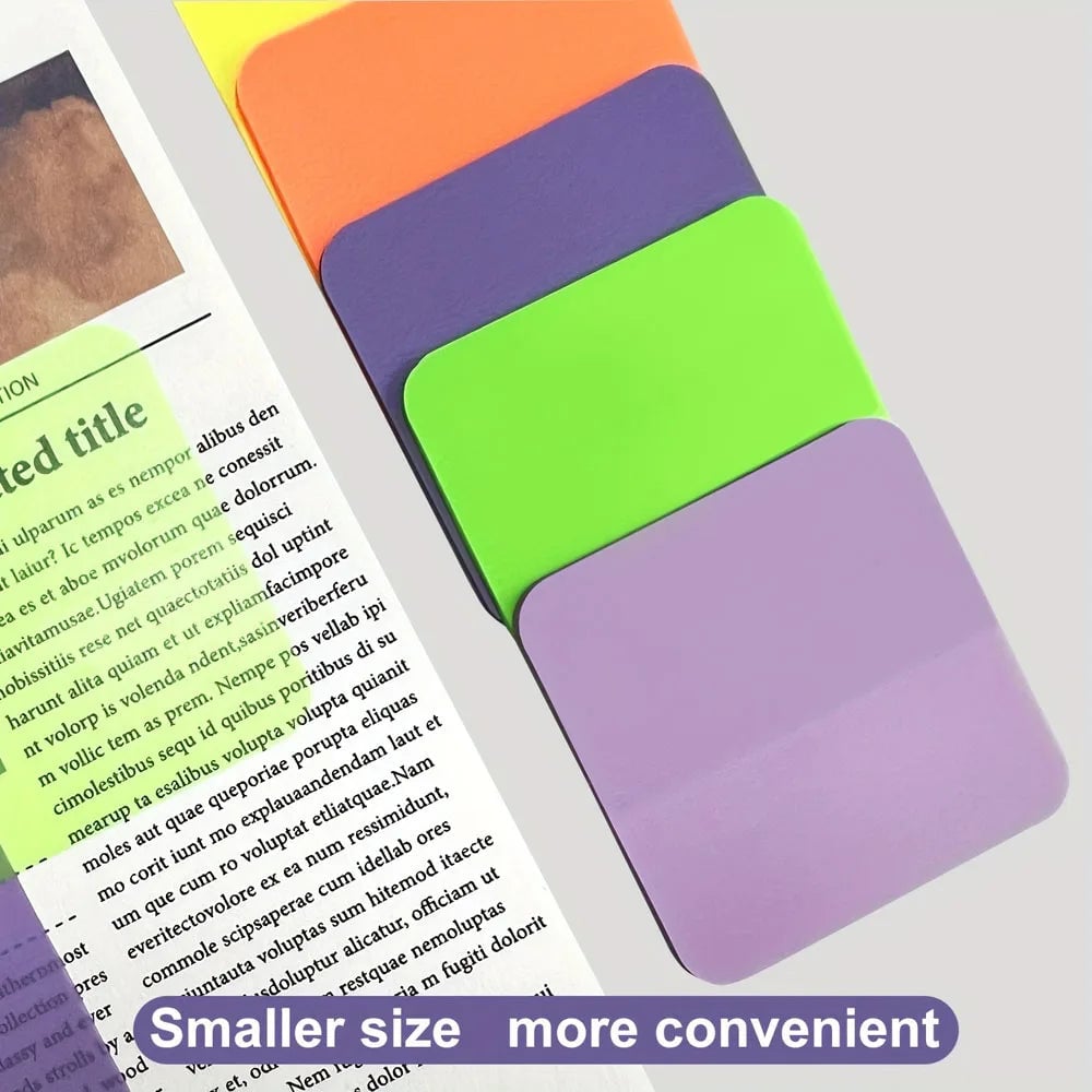 Transparent Sticky Notes Set - 8 Colors 160 Sheets Waterproof Clear