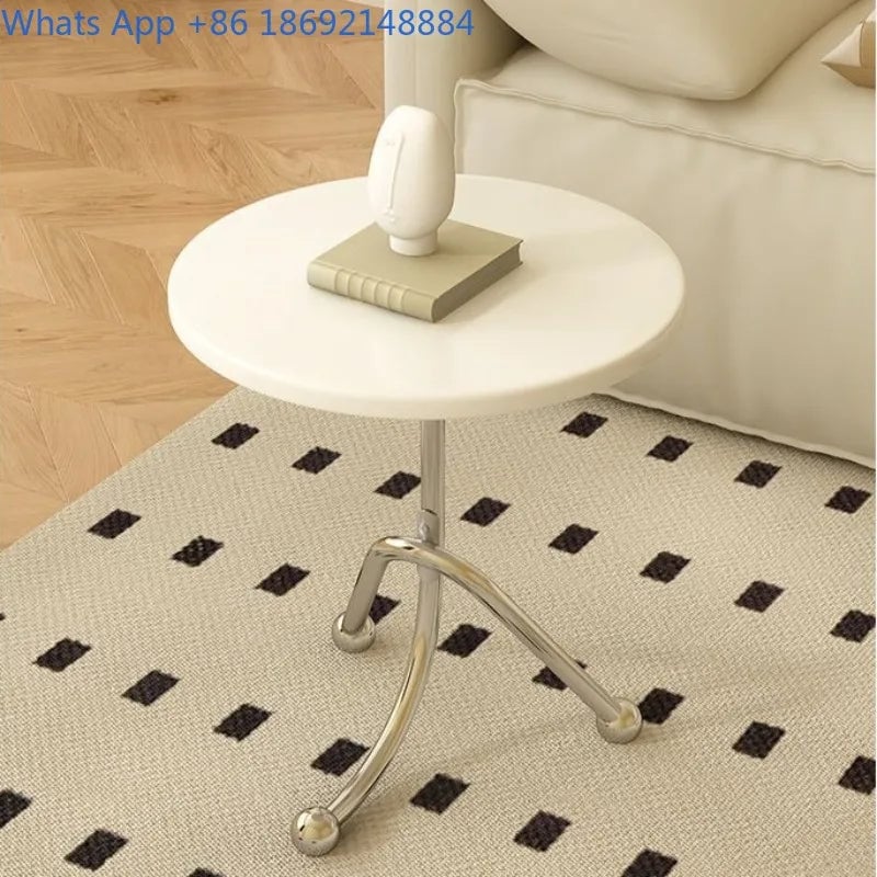 Stainless Steel Round Medieval Style Small Table Cafe Balcony