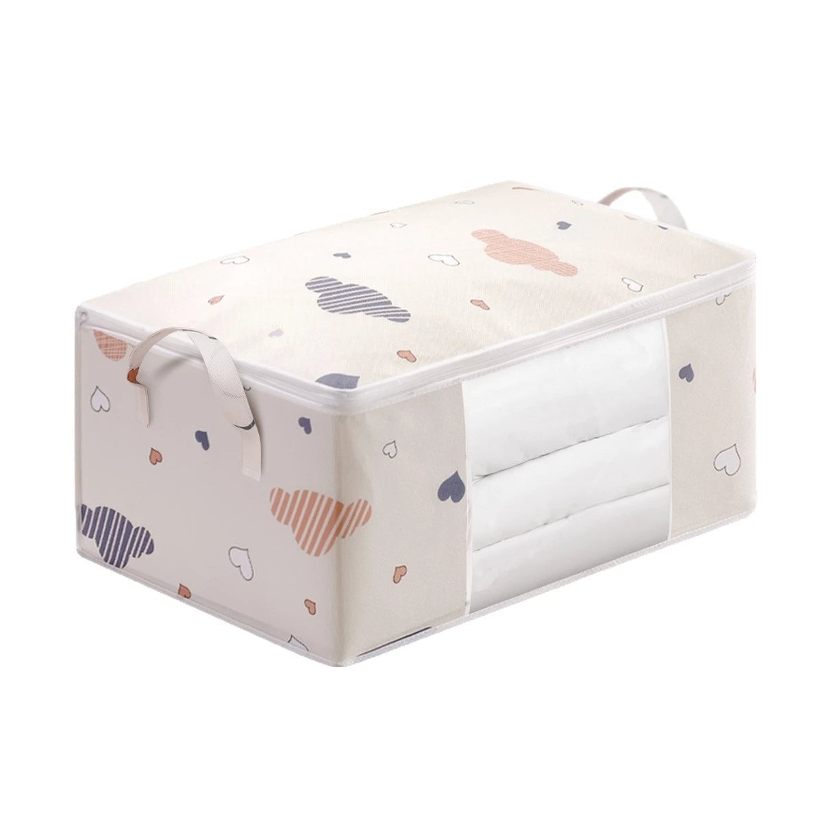 Large Foldable Storage Bag - Reinforced Handle & Zipper Organizer