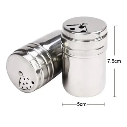 Glass Condiment Shaker Bottles Set - Herb Spice Salt Pepper Coffee