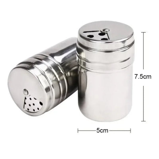 Glass Condiment Shaker Bottles Set - Herb Spice Salt Pepper Coffee