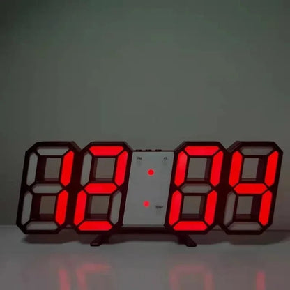 LED Digital Wall Clock with Alarm - Modern Electronic Table Display