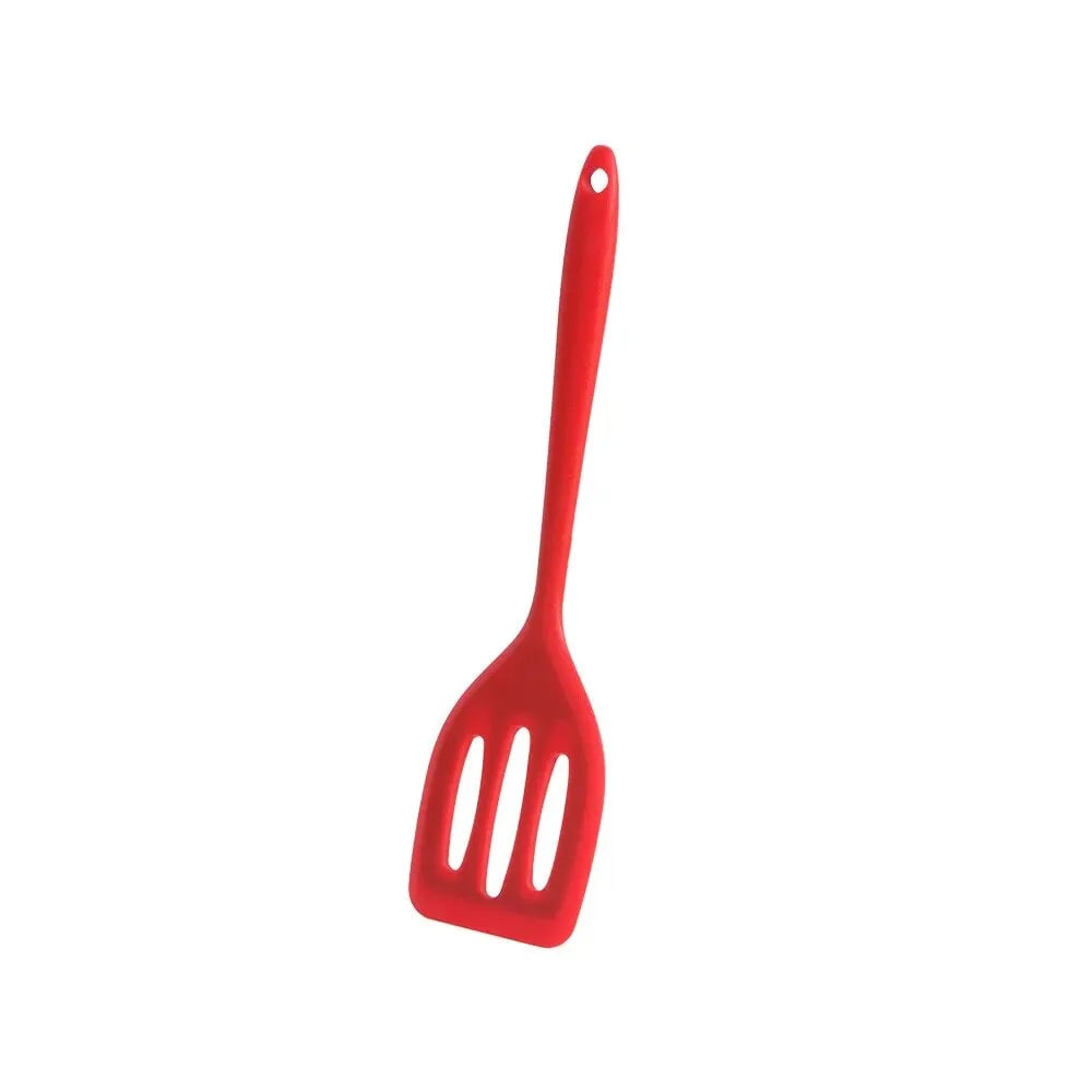 Heat-Resistant Silicone Spatula - Non-Stick Flat Bottom Frying