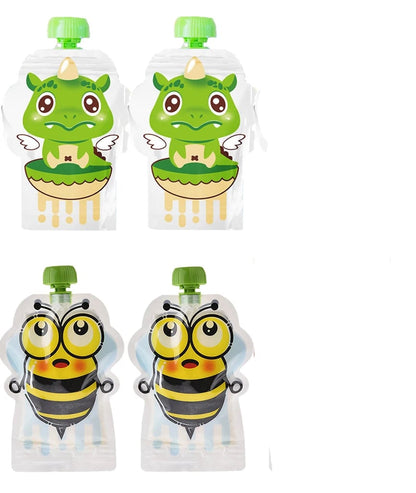 8pcs 148ml Reusable Squeeze Bottles Food Storage Bags for Toddlers