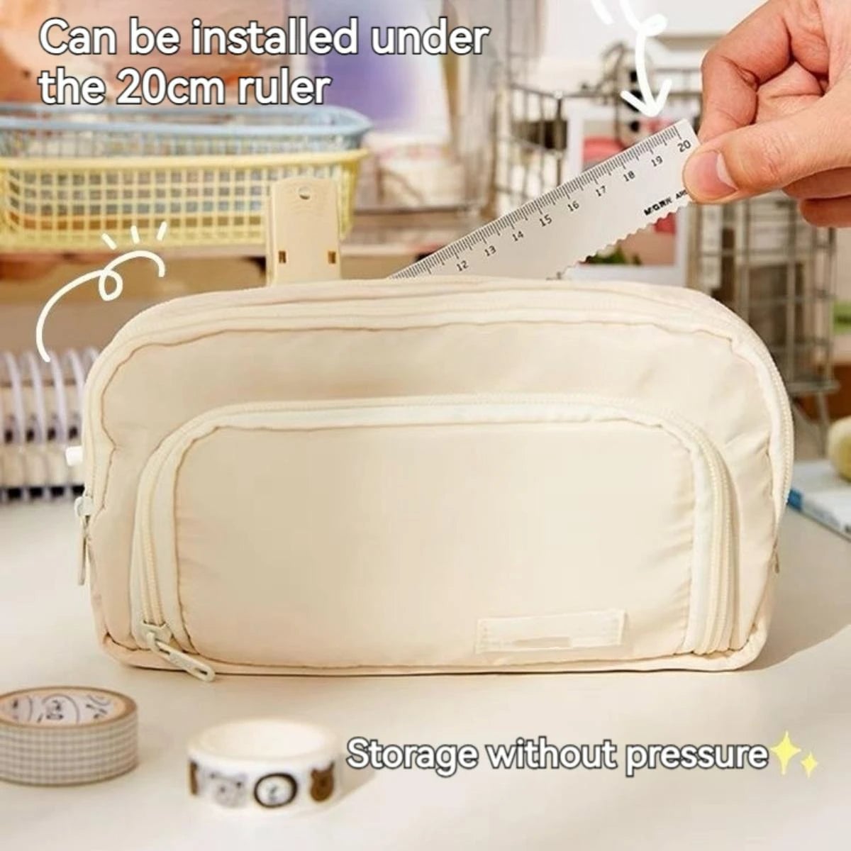 Large Capacity Pencil Case - Multi-Purpose Portable Pouch for Office