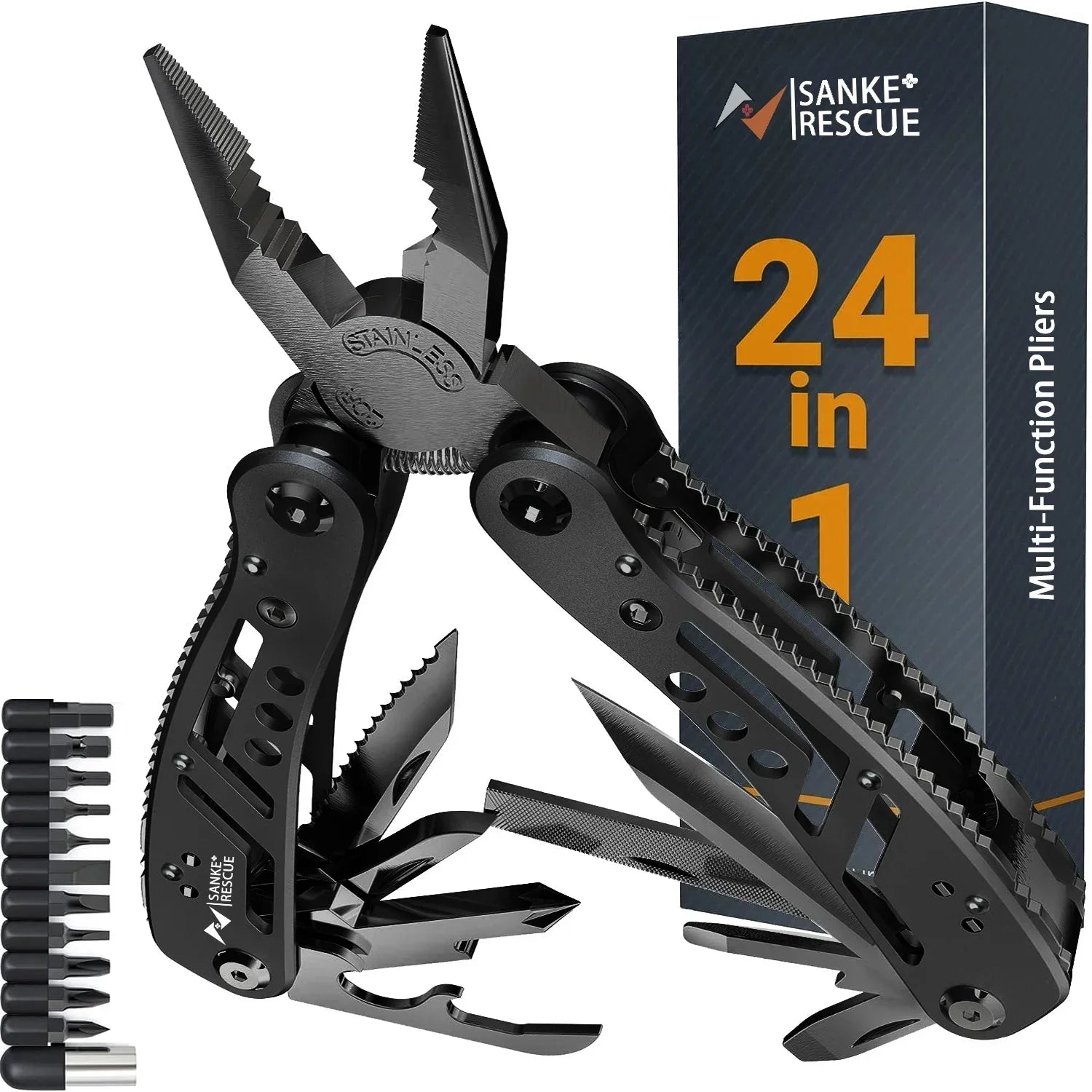 24-in-1 Multitool Pliers Professional Survival Camping Hunting