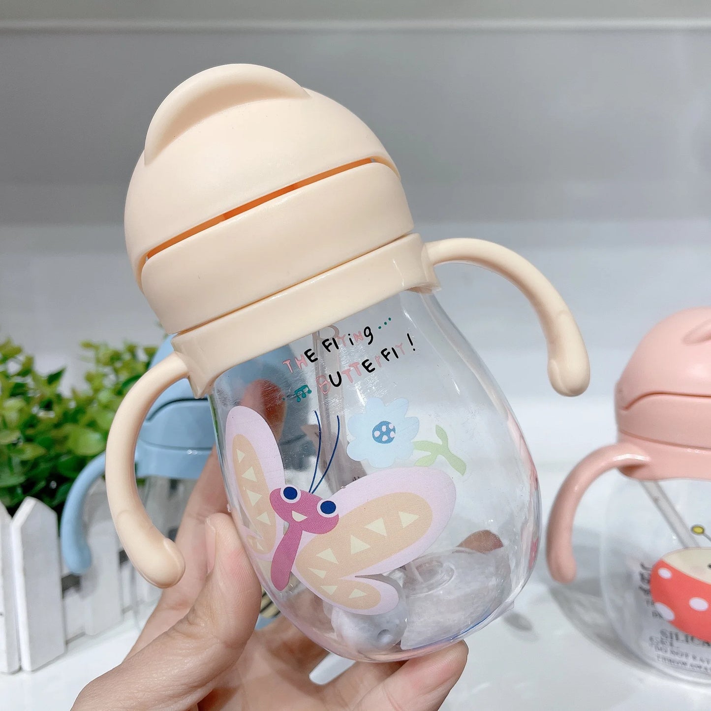 Anti-Choking Baby Water Cup with Gravity Ball & Duckbill Straw