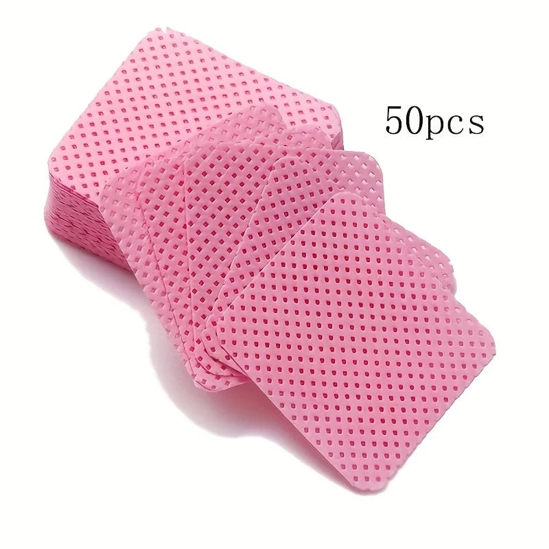 Velvet Free Nail Wipes 50pk Gel Polish Remover White Pink