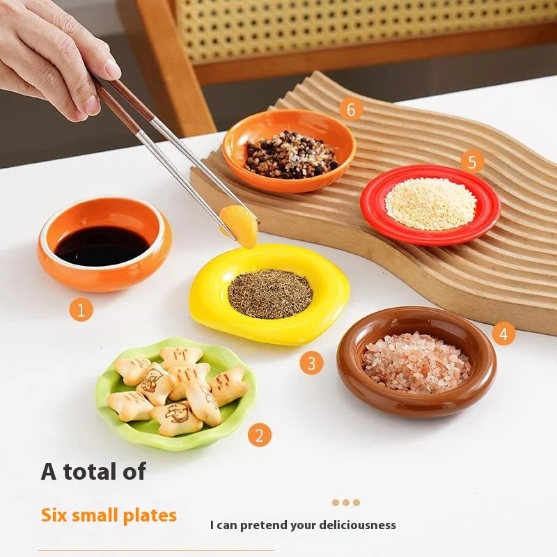 6-Layer Stackable Hamburger Plate Set PP Dinner Plates Sauce Container