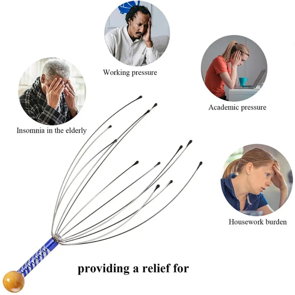Octopus Head Massager - Scalp Tension Relief & Relaxation Tool