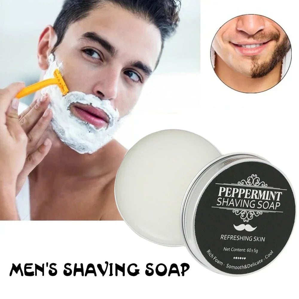Organic Handmade Shaving Soap Bar - Smooth Texture Face Cleanser