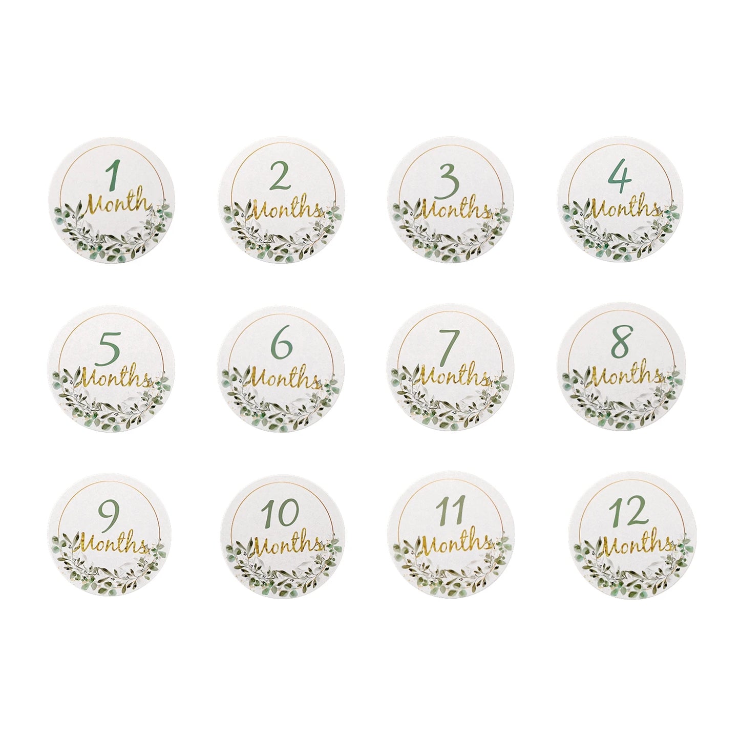 Wooden Baby Milestone Number Cards Monthly Newborn Photography Props