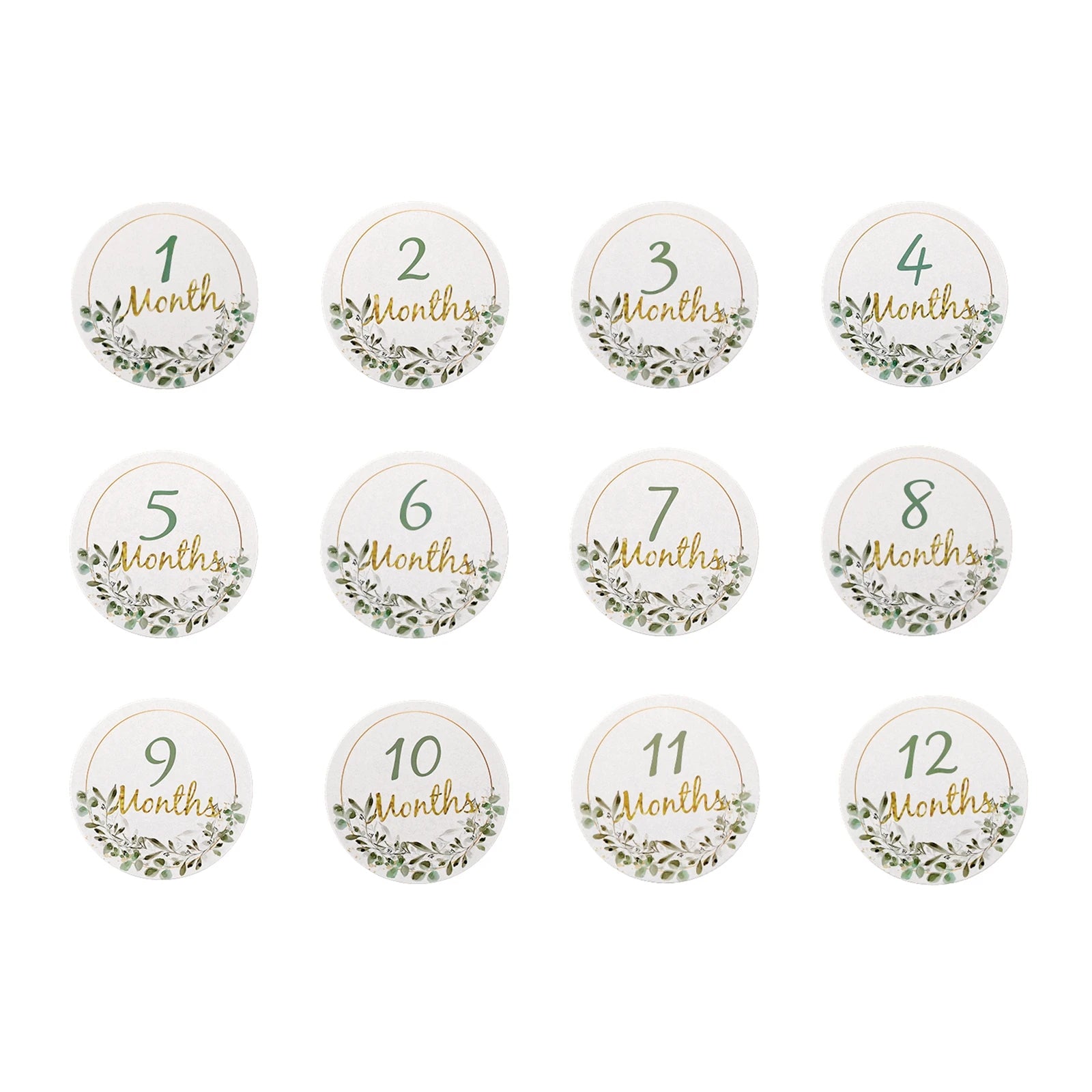 Wooden Baby Milestone Number Cards Monthly Newborn Photography Props