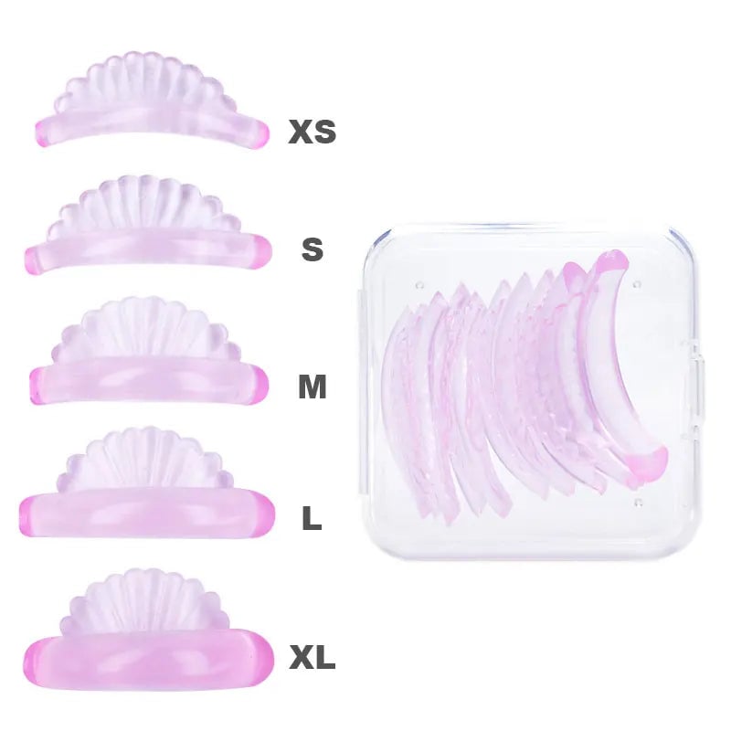 4 Pairs Silicone Eyelash Lifting Pads Reusable Perm Rods Kit