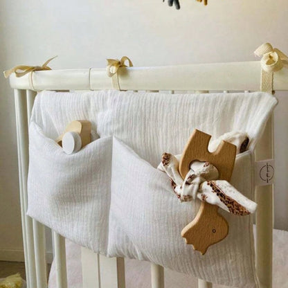 Multifunctional Crib Storage Organizer Baby Diaper Bag Bedside